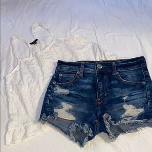 American Eagle super stretch jean shorts